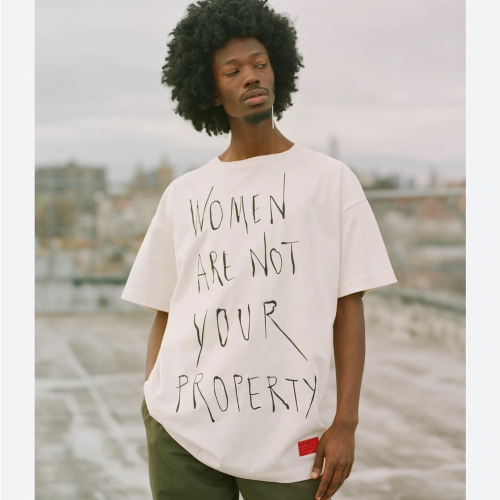 CHNGE Tee Statement Shirt Women Are Not Your Property Shirt Size Large - Picture 7 of 9